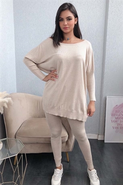Beige Homewear sæt til kvinder  -  beige Homewear Soggo