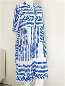Bella koboltblå kjole - Koboltblå sommerkjole lag på lag look