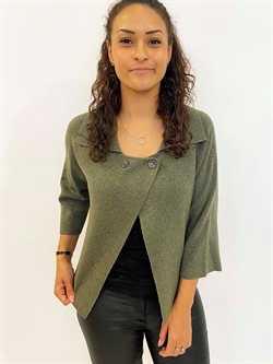 Olivengrøn cardigan