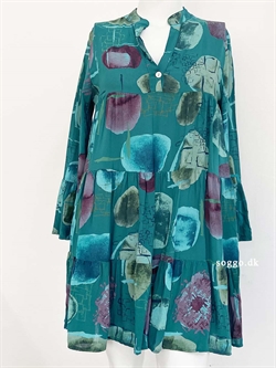 Carla petroleumsblå  kjole/tunika - Petroleumsblå kjole/tunika