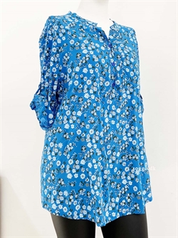 Gabi bluse - koboltblå Bluse med små blomster