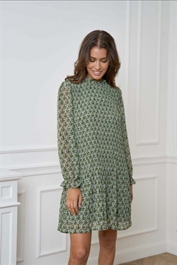Grøn kjole med mønster Soggo