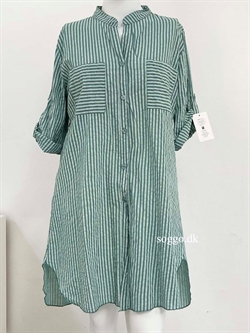Plus Size Skjortekjole i æblegrøn