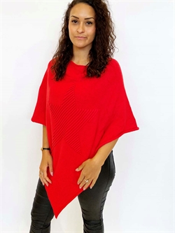 Rød poncho med stjerne