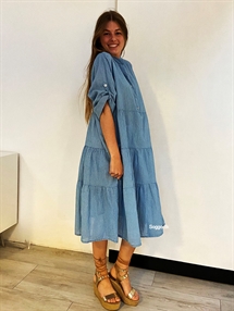 Romantisk oversize sommerkjole indigo