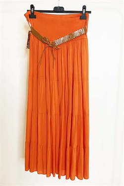 Rosi lang nederdel i orange