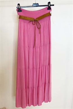 Rosi lang nederdel i pink
