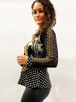 Rosi Cardigan i patchwork gul