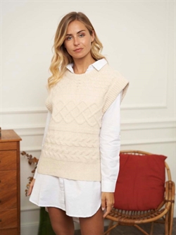 Beige strikvest