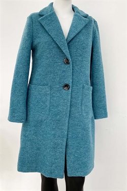 Klassisk uldfrakke i blå
