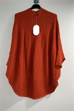 poncho orange - poncho med ærmer