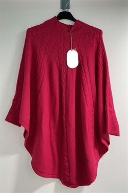 poncho pink - poncho med ærmer